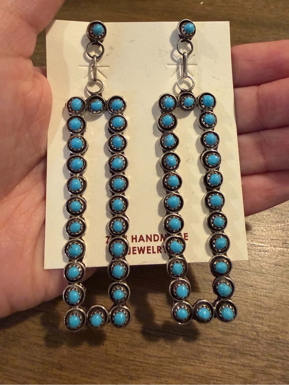 Navajo sterling silver turquoise earrings